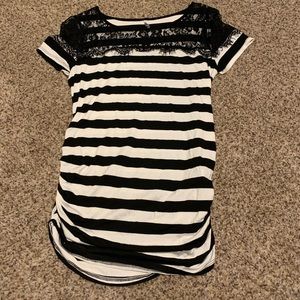 stripe maternity shirt